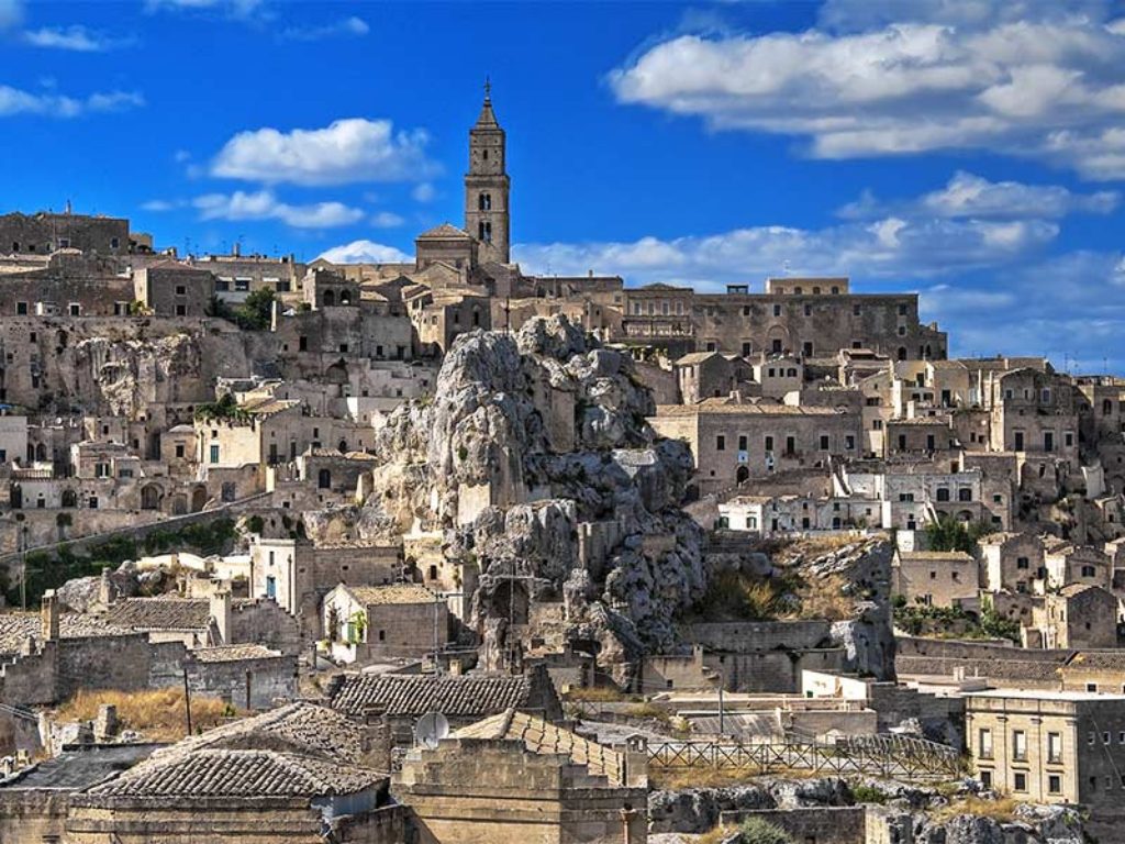 La cittadina di Matera, capitale della cultura europea