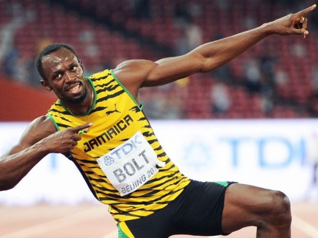 Usain Bolt, Olimpiadi di Pechino, esultanza
