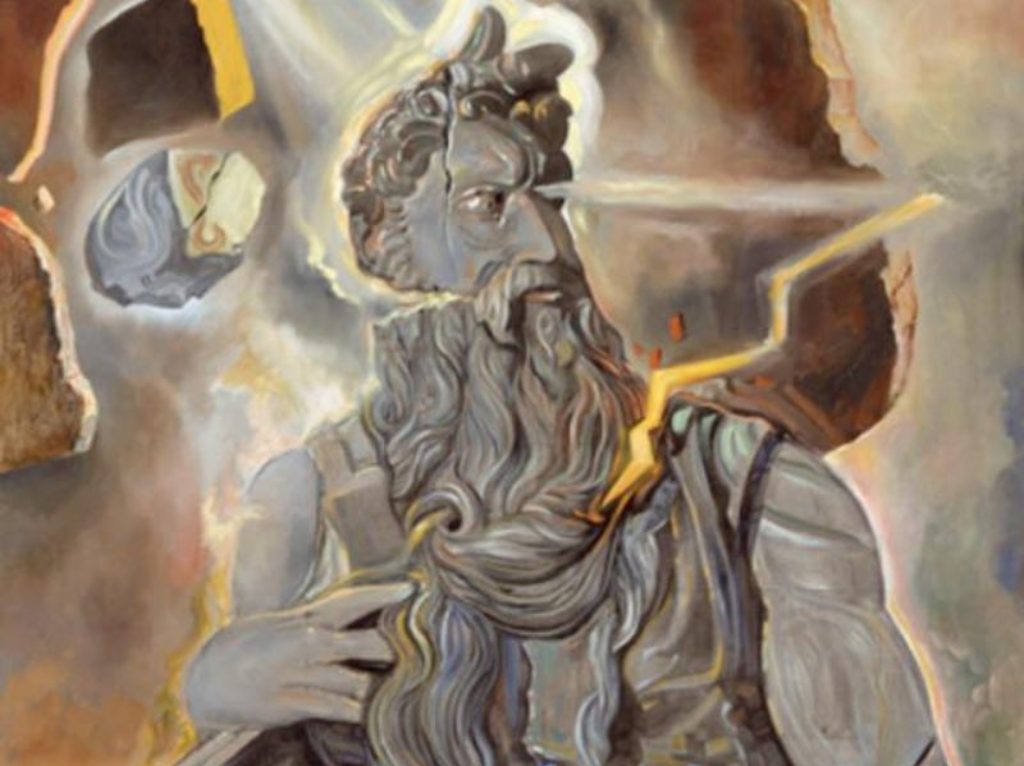 Salvador Dalì, Senza titolo. Mosè da quello della tomba di Giulio II di Michelangelo