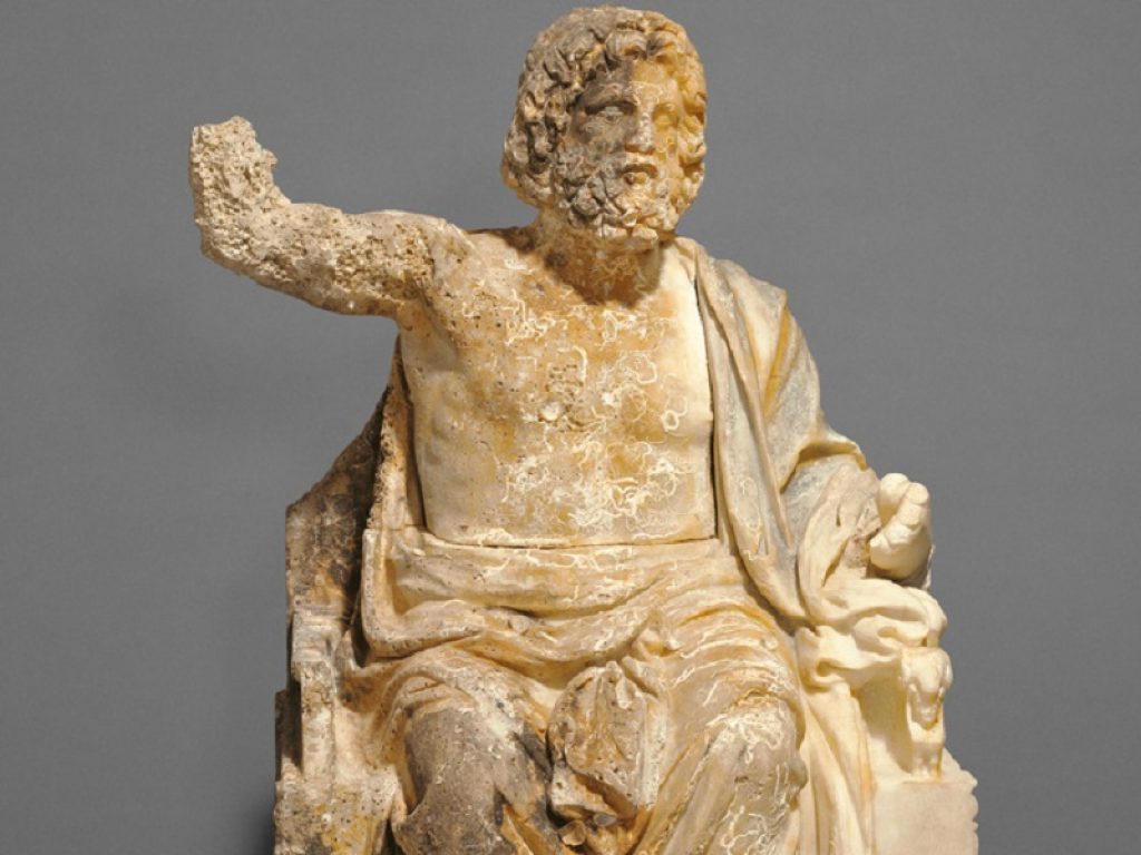 zeus in trono getty museum