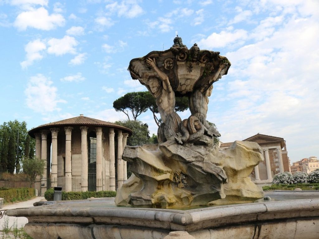 fontana dei tritoni roma olio versato vasca