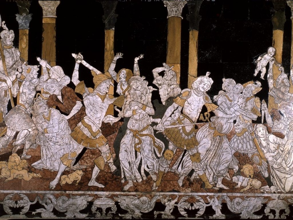 Matteo di Giovanni, Strage degli Innocenti, particolare. Siena, Cattedrale, Pavimento