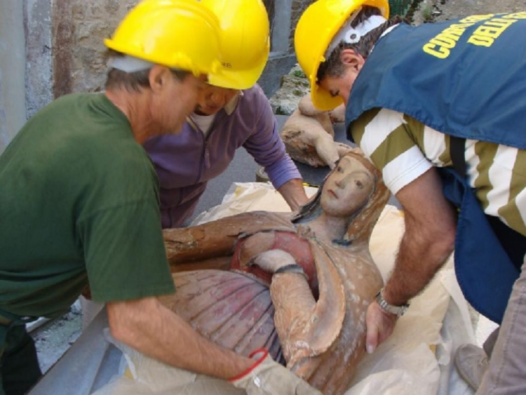 Il salvataggio delle opere d'arte dopo il sisma del 24 Agosto 2016