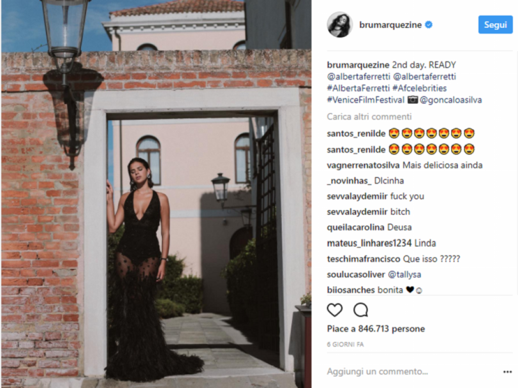 bruna marquezine chiara ferragni mostra del cinema di venezia social network