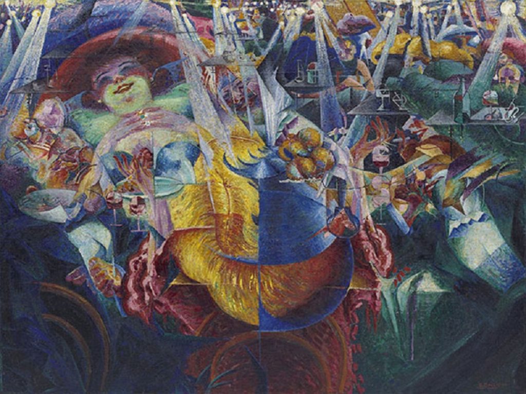 Umberto Boccioni (1882-1916). La risata, 1911. Olio su tela, cm 110,2 x 145,4. New York, Museum of Modern Art. Dono di Herbert e Nannette Rothschild, 1959