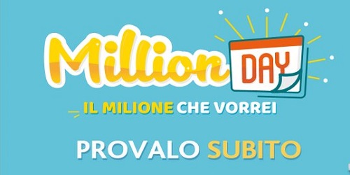 Estrazione Million Day 31 agosto 2023. La combinazione e i numeri vincenti del 31/8/2023, verifica vincite online e archivio estrazioni.