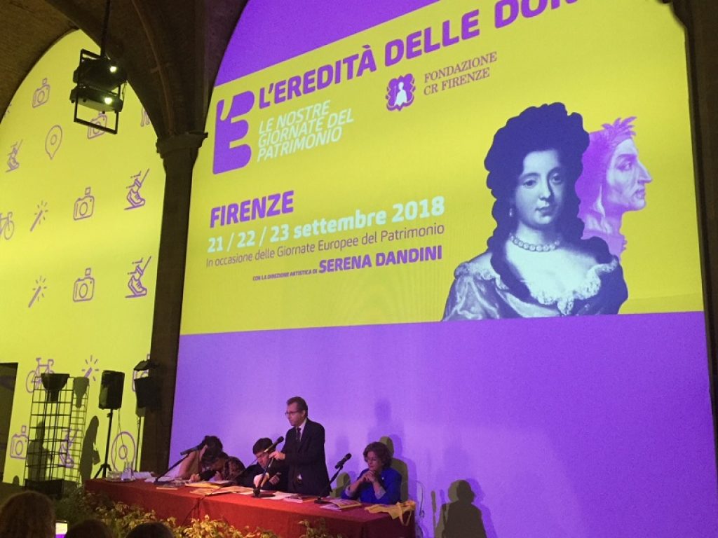 A Firenze dal 21 al 23 settembre 2018 il festival L'eredità delle Donne: serate speciali, talk, incontri, visite guidate, percorsi urbani, reading, rassegne cinematografiche, spettacoli, concerti e tant’altro in occasione delle Giornate Europee del Patrimonio