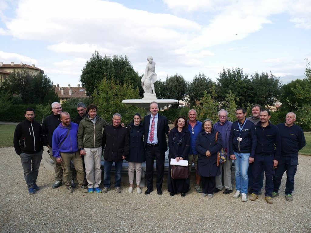 Inaugurati stamani a Firenze i primi interventi ultimati. Nell'occasione presentato il progetto di recupero del Kaffeehaus del Giardino di Boboli