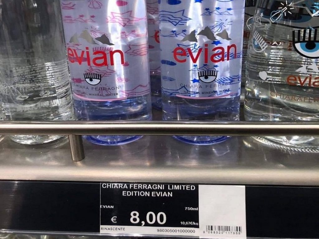 Esposto del Codacons: la vicenda dell’acqua Evian griffata Chiara Ferragni e venduta al pubblico al prezzo di 8 euro a bottiglietta finisce sul tavolo del Ministero dello sviluppo economico e della Guardia di Finanza