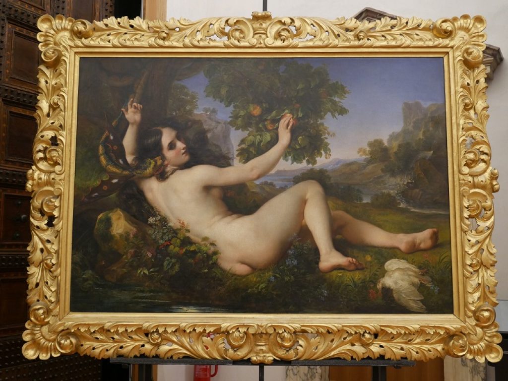 Importante acquisizione delle Gallerie degli Uffizi: il dipinto Eva tentata dal serpente di Giuseppe Bezzuoli entra nelle collezioni della Galleria d’arte moderna di Palazzo Pitti