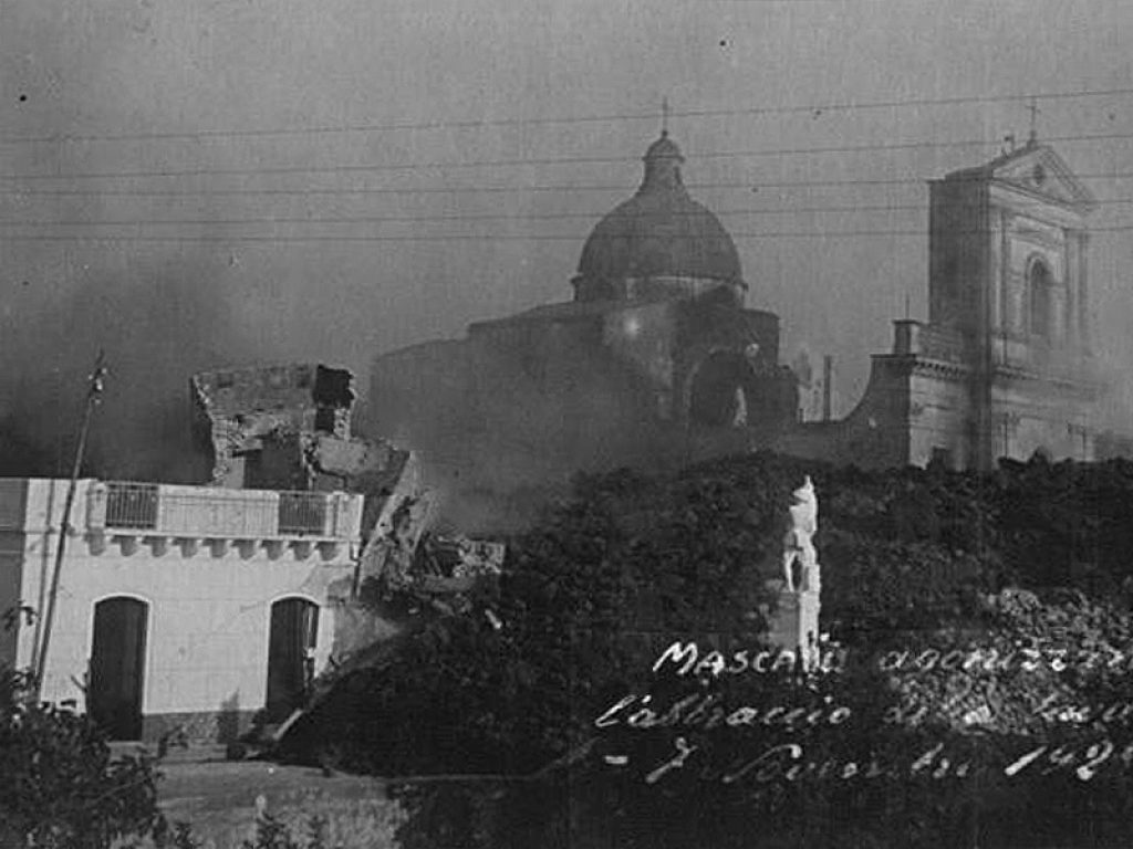 A Mascali, il paese distrutto dall'Etna, il 4 novembre un doppio appuntamento per ricordare e comprendere l'eruzione del 1928