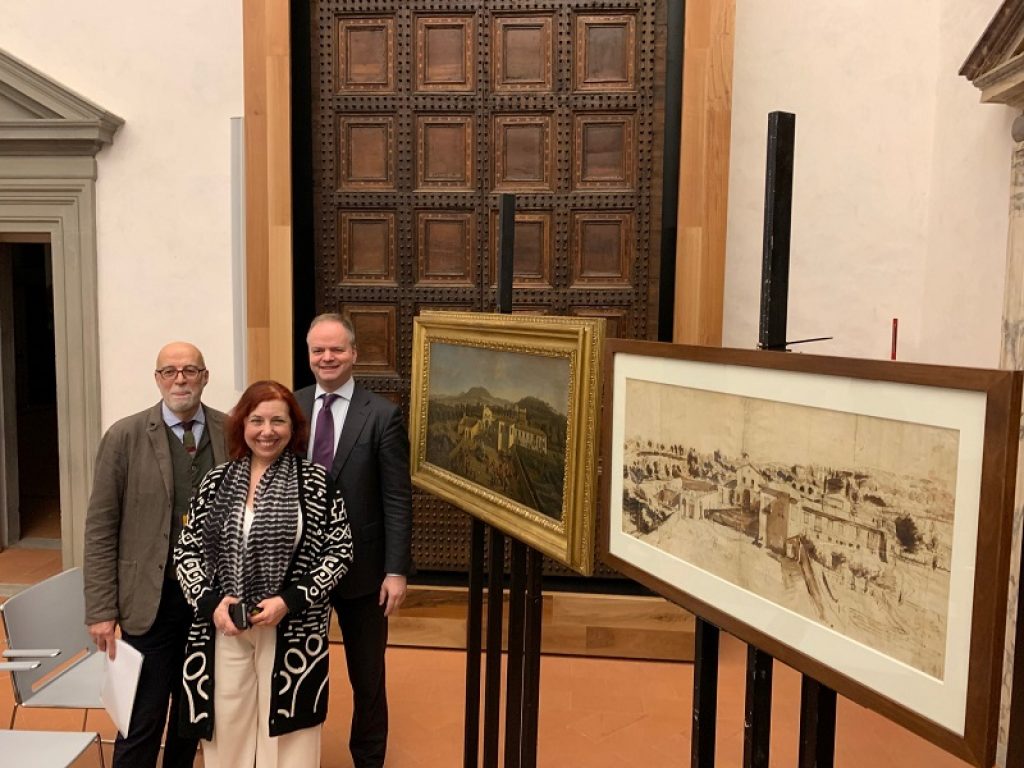 Il disegno preparatorio per la Veduta del convento di San Paolo ad Albano, dipinta da Gaspare van Wittel, è stato acquisito per le Gallerie degli Uffizi dal Ministero per i Beni e le Attività Culturali