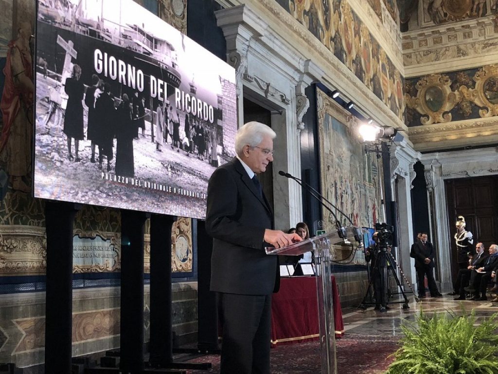 Al Quirinale celebrato il Giorno del ricordo, istituito nel 2004. Il Presidente della Repubblica Mattarella: "La sua istituzione ha suggellato la ricomposizione nelle istituzioni e nella coscienza popolare"