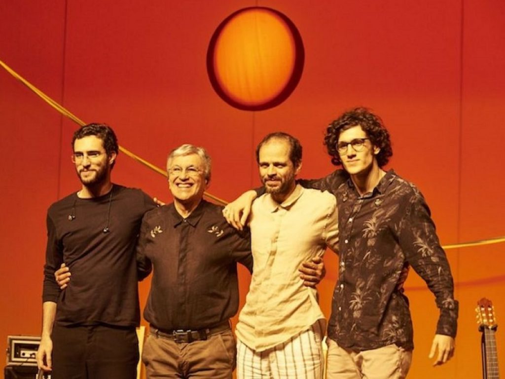 Caetano Veloso con i figli Moreno, Tom e Zeca