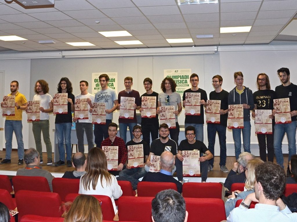 Premiati i dieci vincitori della 33esima edizione delle Olimpiadi di Fisica. Cinque di loro voleranno a luglio a Tel Aviv per le competizioni internazionali