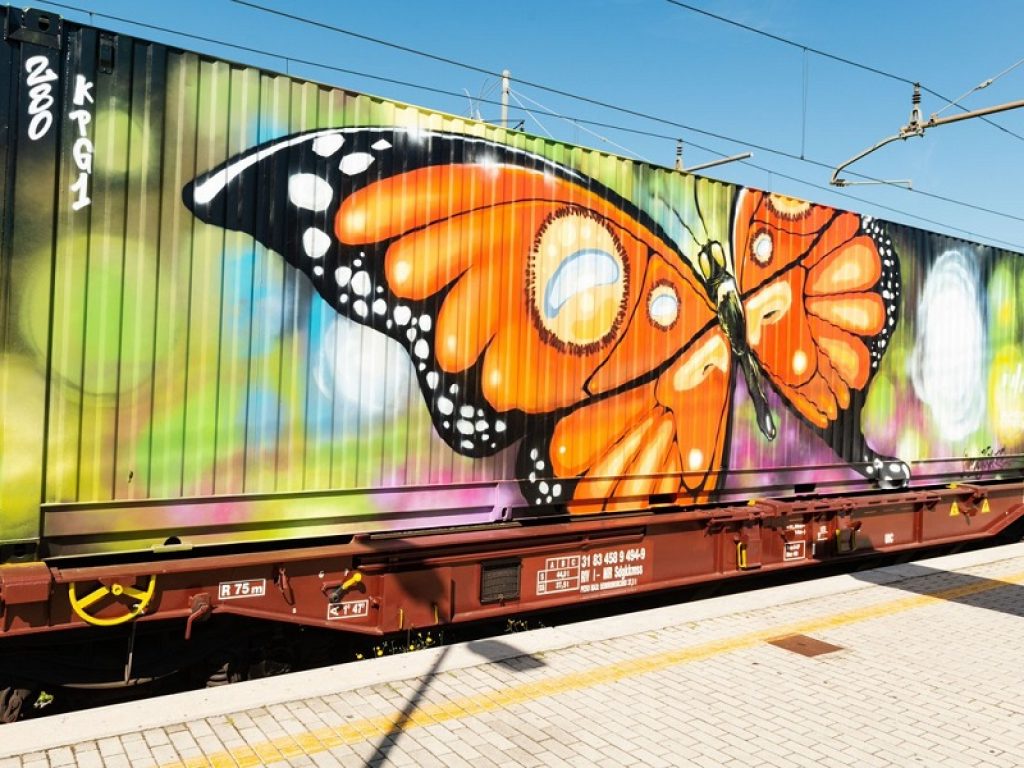 Noah’s Train, il treno di Noè partito a dicembre del 2018 dalla città di Katowice per incentivare il trasporto merci su ferro, ha fatto tappa a Roma