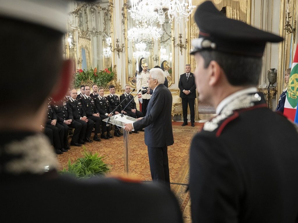 L'Arma dei Carabinieri festeggia 205 anni: al Quirinale una delegazione è stata ricevuta dal Presidente della Repubblica Sergio Mattarella