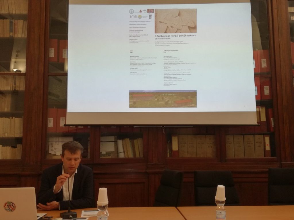 Paestum: emergono i colori del tempio di Hera sul fiume Sele. La scoperta grazie ad analisi scientifiche finanziate dalla Fondazione Mezzogiorno Tirrenico