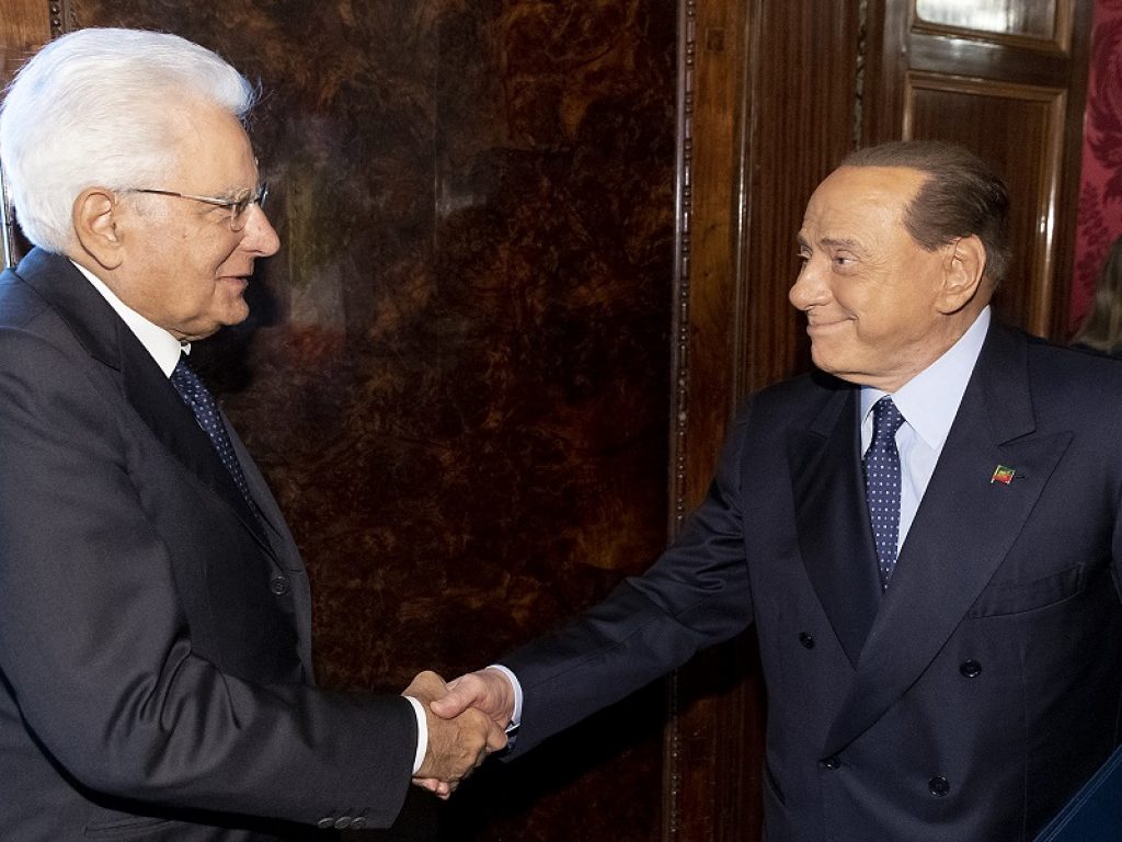 Il Presidente della Repubblica Sergio Mattarella con il Dott. Silvio BERLUSCONI, Presidente del Partito “Forza Italia”, in occasione delle consultazioni