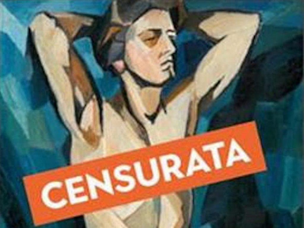 "Modella (su sfondo blu)" di Natalia goncharova, censurata da Instagram