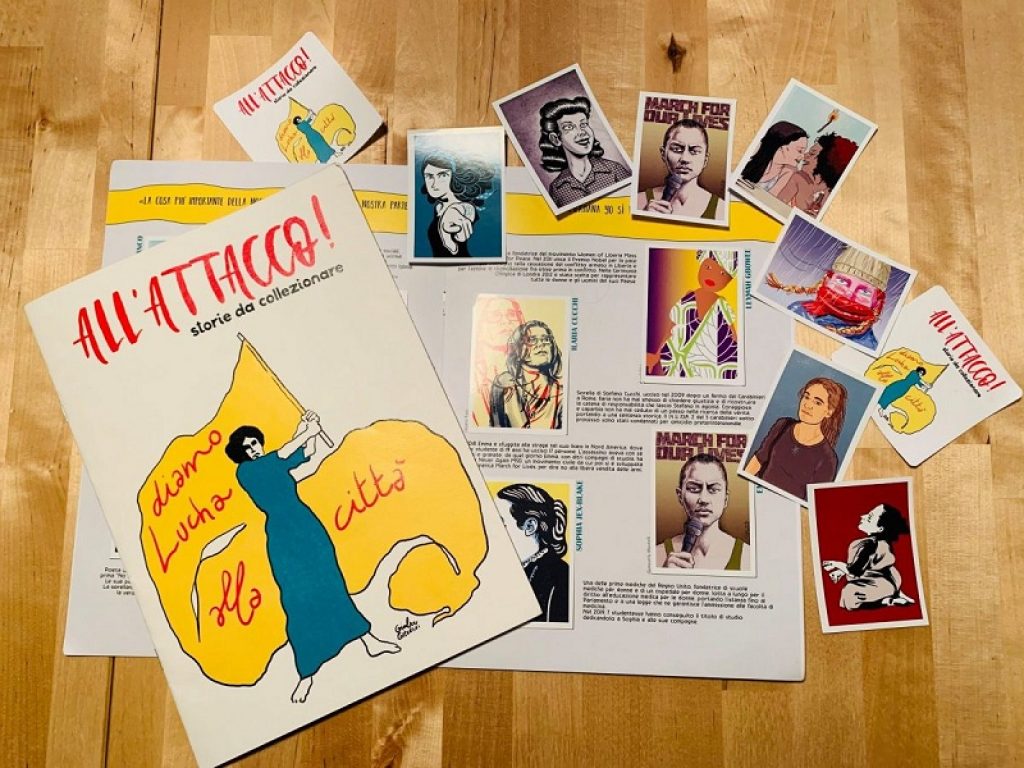 Da Greta Thunberg a Lady Oscar: un album di figurine a sostegno delle donne. Si chiama "All'attacco-storie da collezionare"
