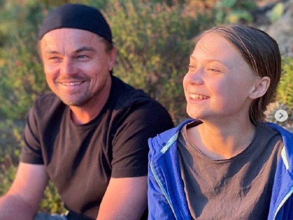 Leonardo DiCaprio incontra la giovane attivista svedese Greta Thunberg, le foto su Instagram: "Una leader del nostro tempo"