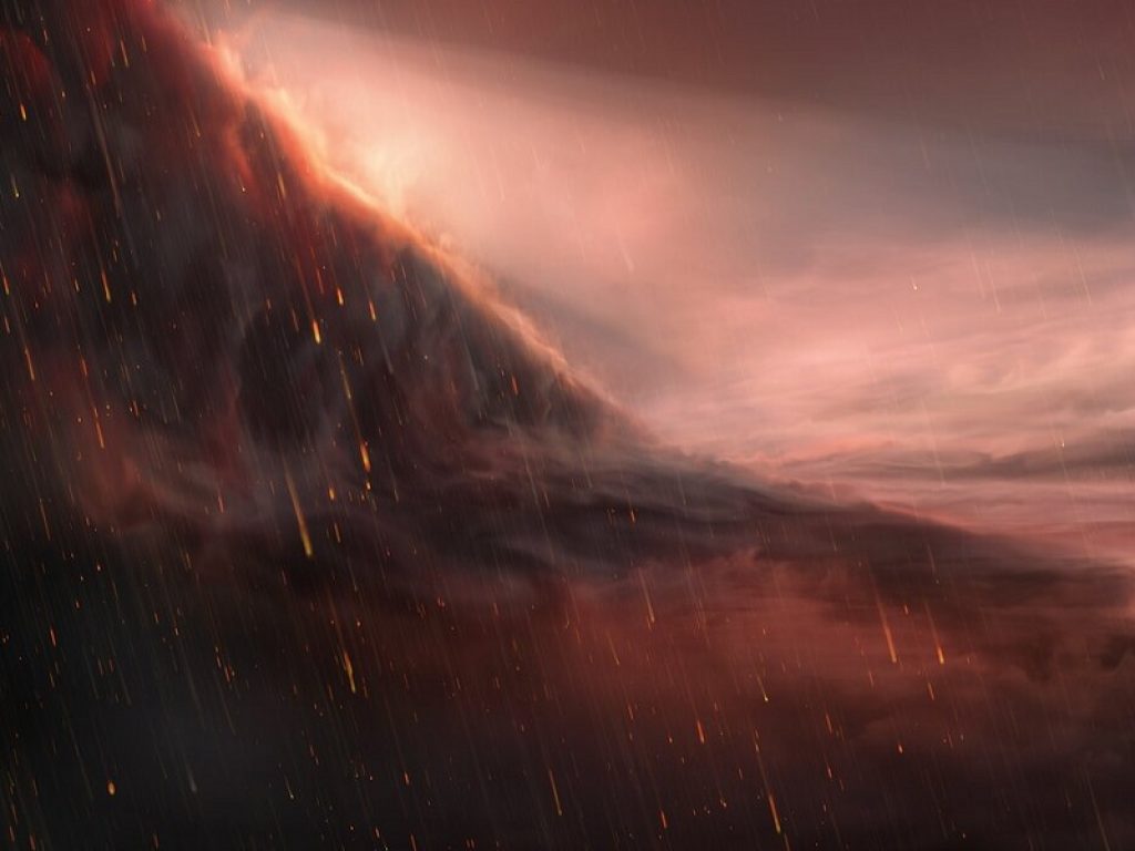 Sull’esopianeta gigante ultra-caldo Wasp-76b forti venti trasportano vapore di ferro verso il lato notturno più freddo dove si condensa in goccioline