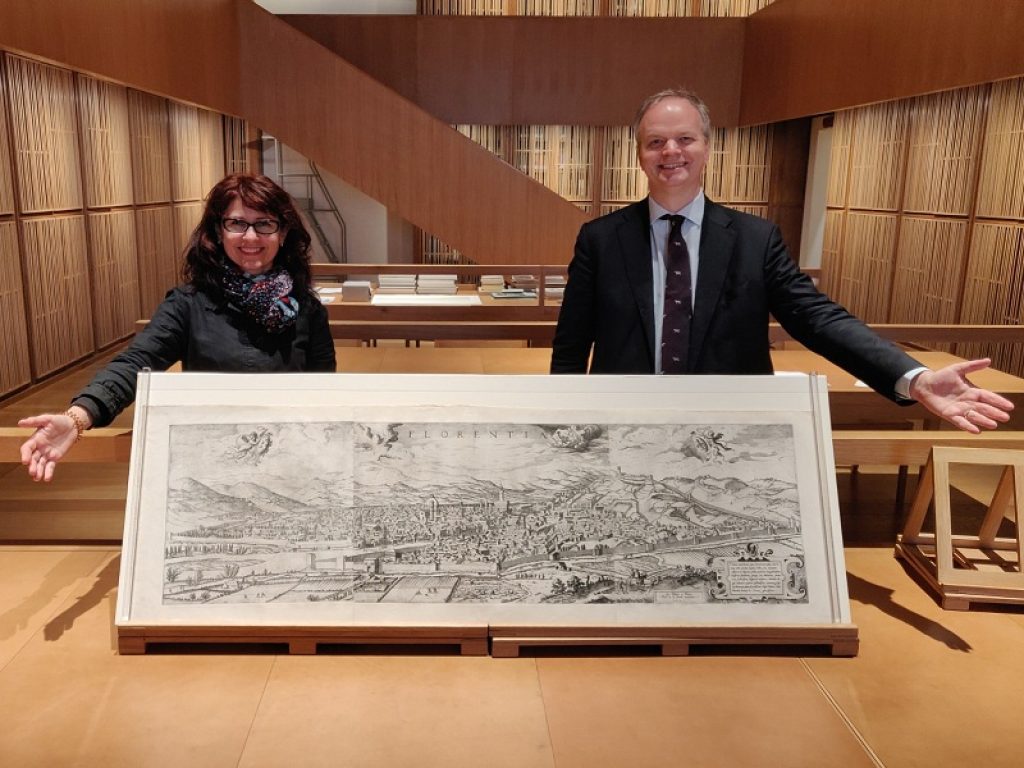 Gli Uffizi acquistano in California una rara veduta di Firenze della metà del '500: la stampa è di oltre 36 centimetri di altezza x 1 metro e 30 di larghezza