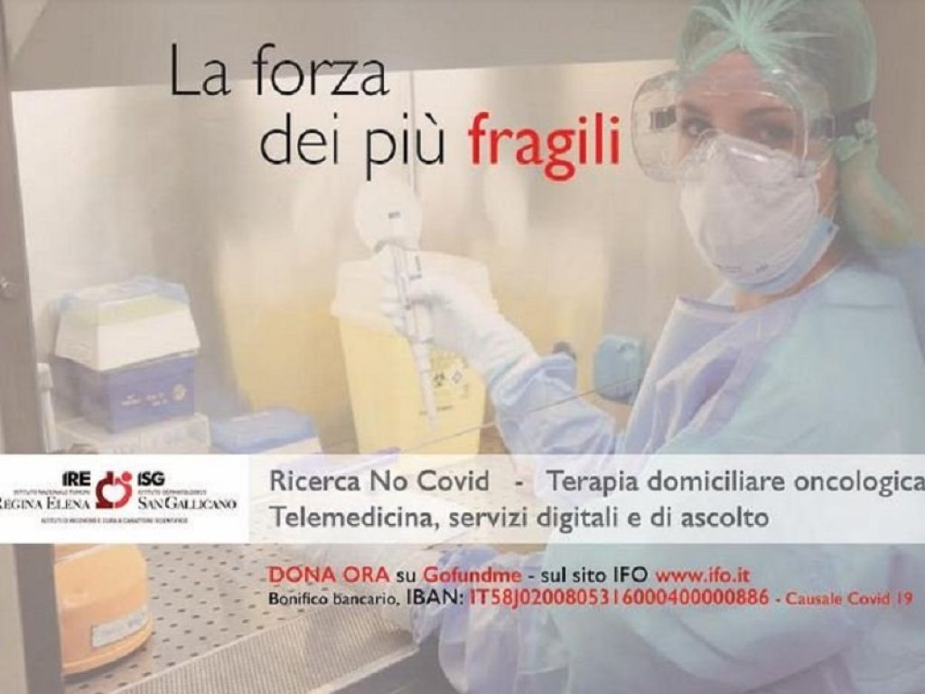 Parte la campagna "La forza dei più fragili" dell’Ifo Roma per raccogliere fondi per la ricerca. Le risorse saranno raccolte anche tramite Gofundme