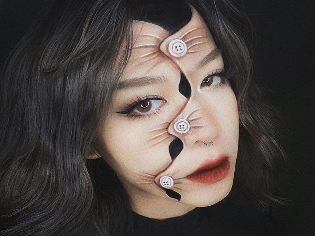 Hoa Trang trasforma il trucco in illusione ottica