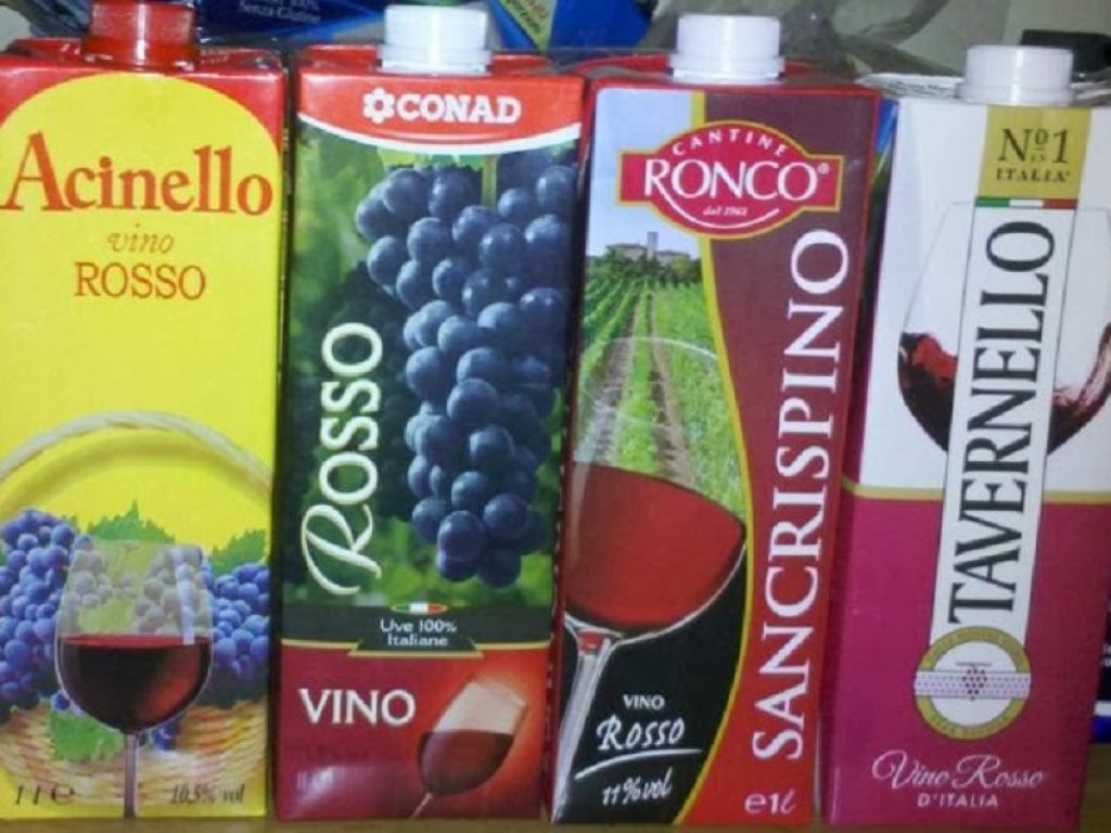 Il vino in cartone non è più tabù per gli italiani
