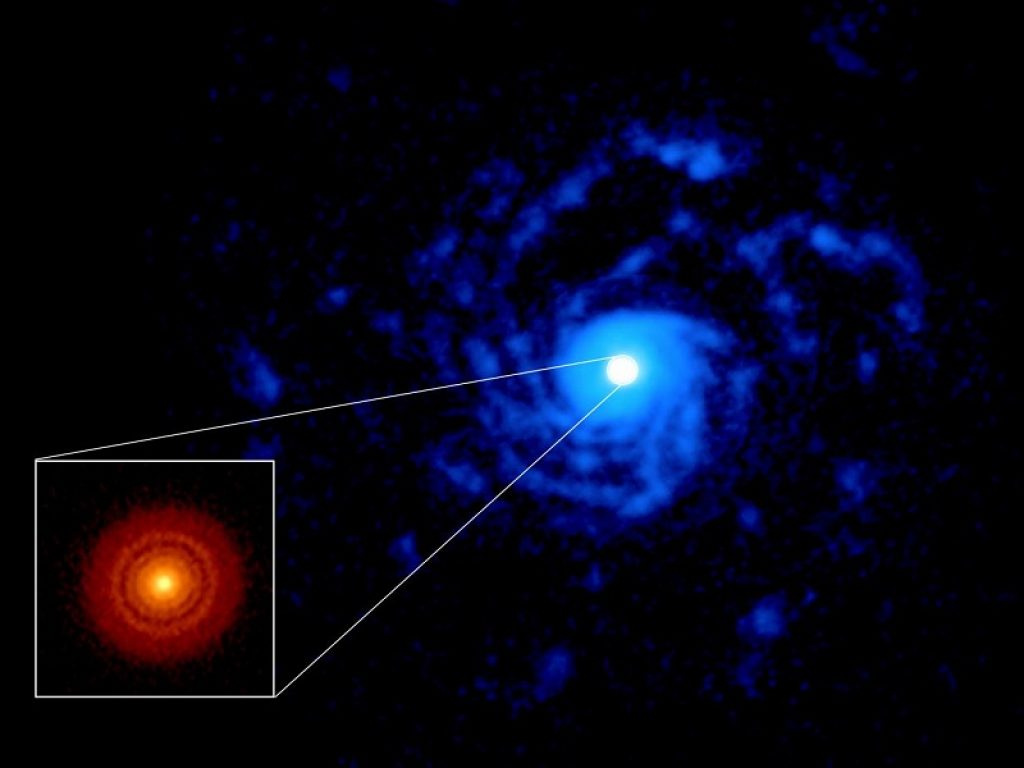 Alma scopre le strutture della giovane stella Ru Lup