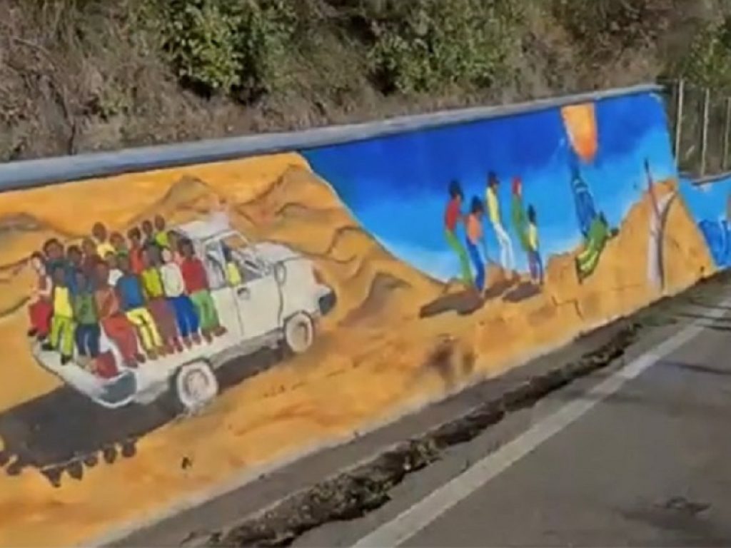 Un murale unisce Lampedusa e Monte Sole