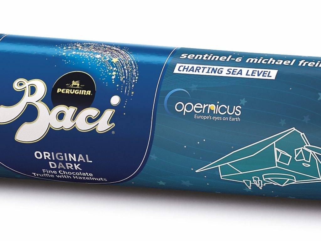 Baci Perugina ha realizzato per l'Agenzia Spaziale Europea una Special Edition in occasione del lancio del satellite Copernicus Sentinel-6 Michael Freilich