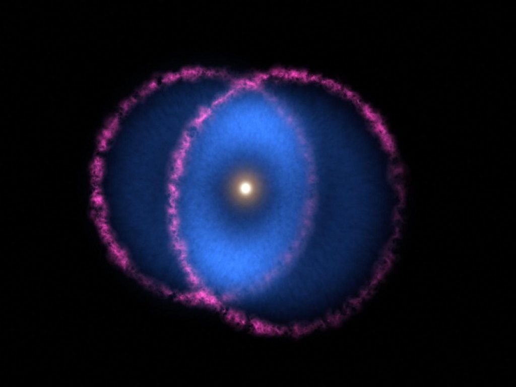 Blue Ring Nebula: il residuo di due stelle fuse