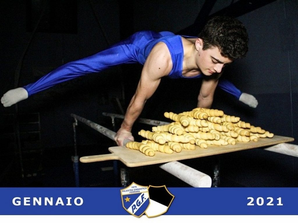 Prodotti tipici e atleti nel calendario della Palestra Ginnastica Ferrara