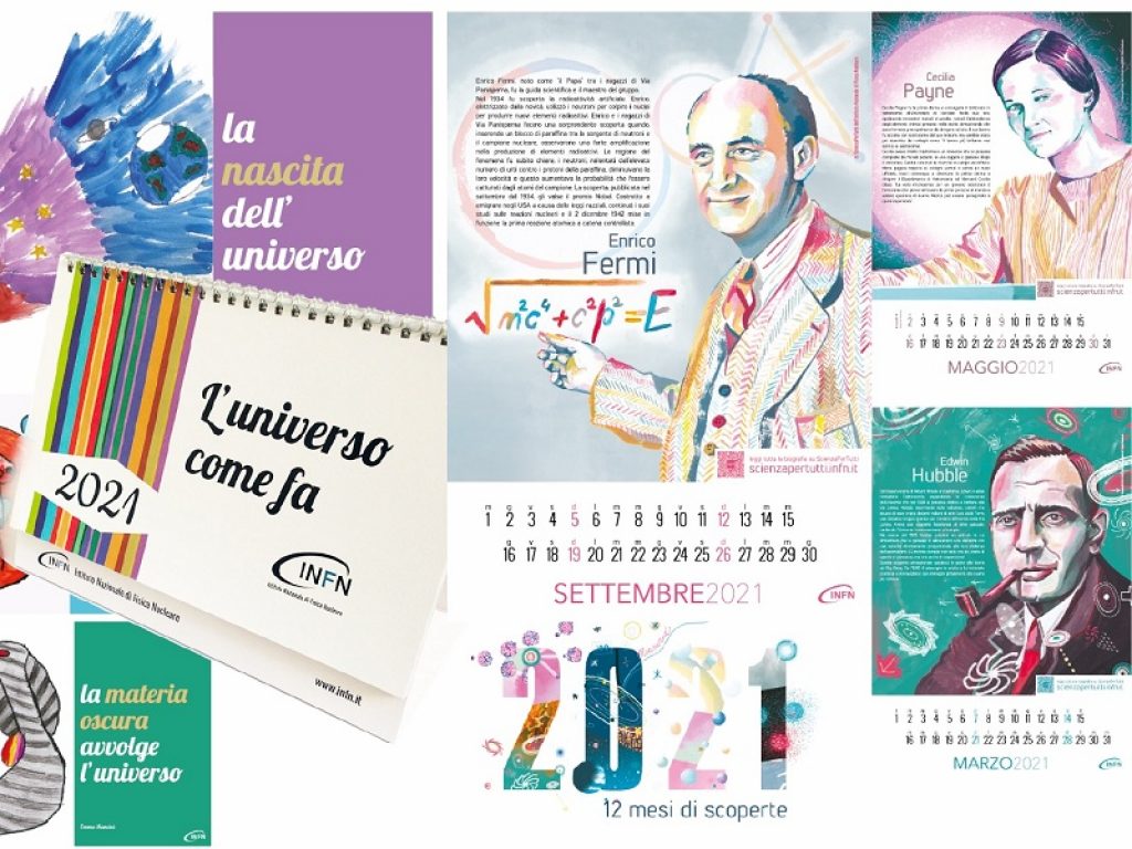 Un 2021 a tutta fisica: il calendario per il nuovo anno dell'INFN è doppio e pensato per avvicinare alle scienze i bambini ma anche gli adulti