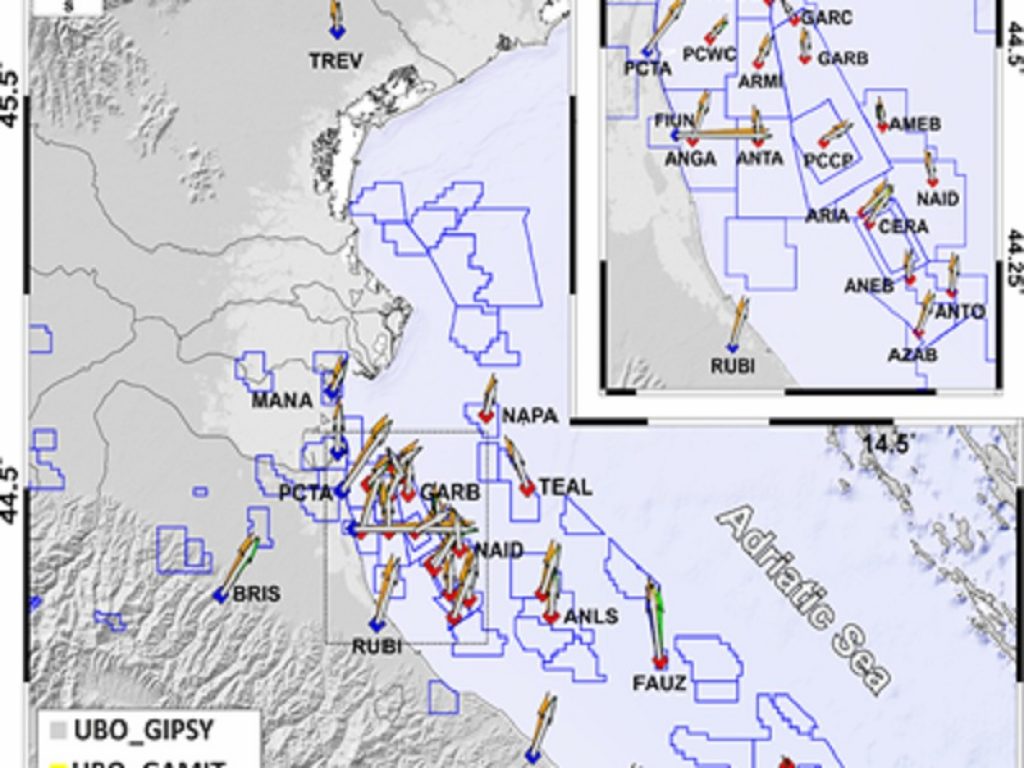 Deformazione crostale in Adriatico: INGV pubblica i dati