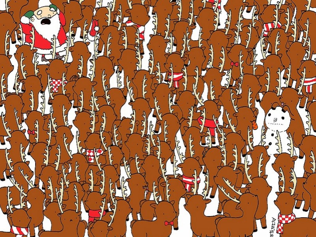 Rompicapo di Natale: trova l'orsetto in mezzo alle renne