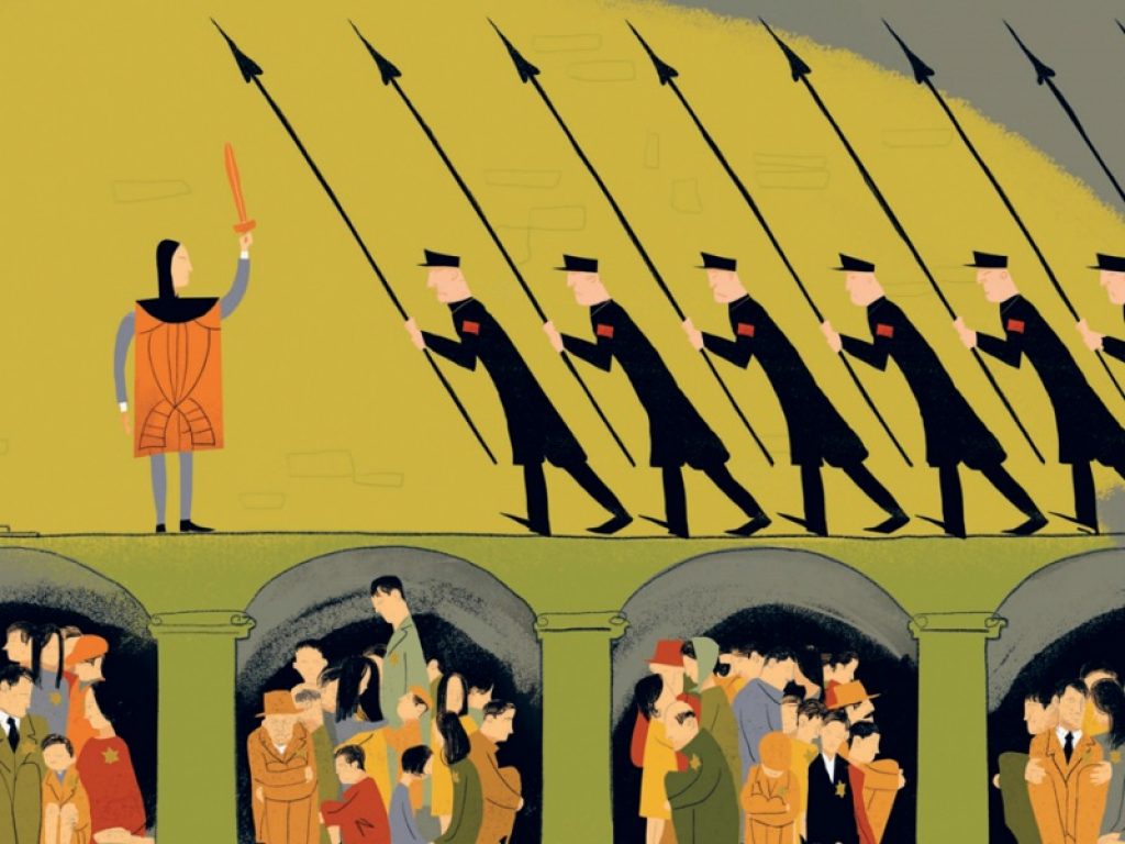 Nell'albo illustrato di Lapis Edizioni una storia cavalleresca diventa metafora della straordinaria vicenda di Giorgio Perlasca, l'uomo che salvò oltre 5mila ebrei