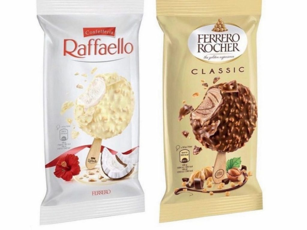 Ferrero lancia gli stecchi gelato Rocher e Raffaello