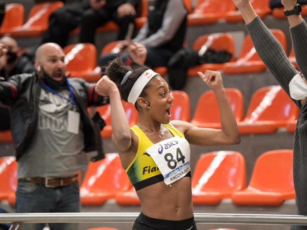 Salto in lungo: ad Ancona Larissa Iapichino eguaglia il record italiano di 6,91 mt della mamma Fiona May e centra il record mondiale under 20