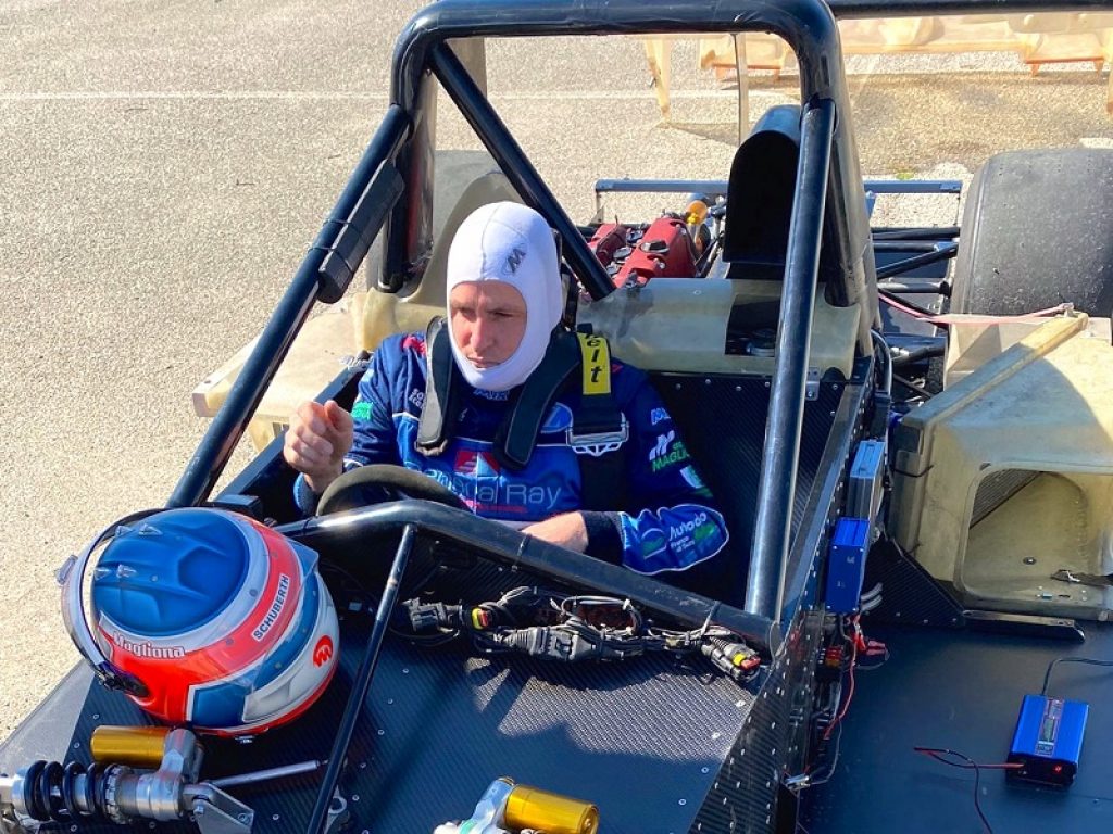 Omar Magliona su Osella Honda nei test a Battipaglia marzo 2021