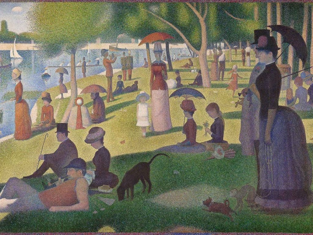 Georges Seurat, Pomeriggio alla Grande Jatte, 1884-1886, Chicago, Art Institute