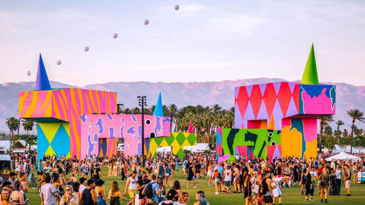 Il prato del festival musicale americano Coachella