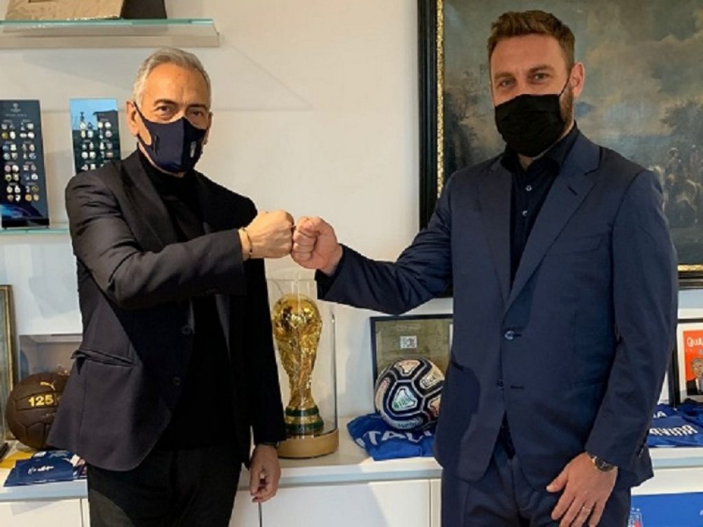 Gravina e De Rossi che torna in Nazionale