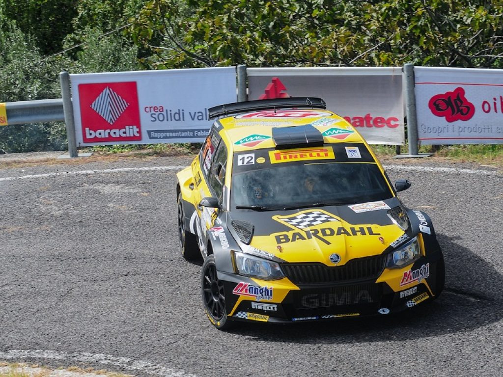 Gianluca Tosi in azione al Rally Città di Bassano 2020, International Rally Cup