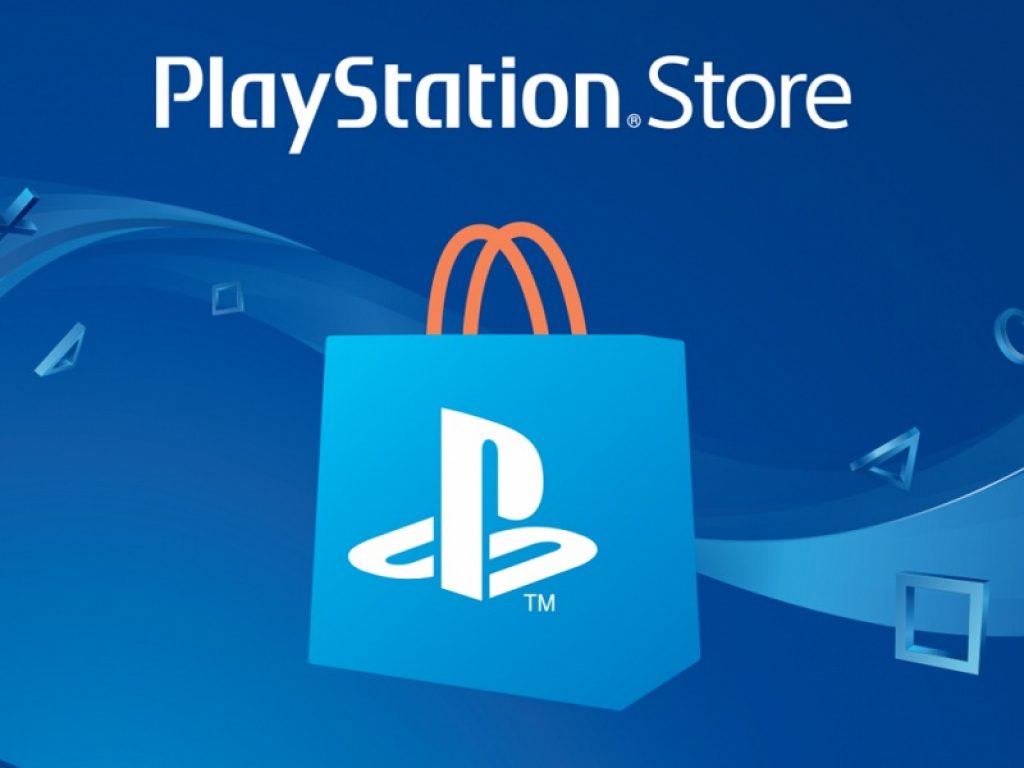 Il logo del Playstation store, videogiochi