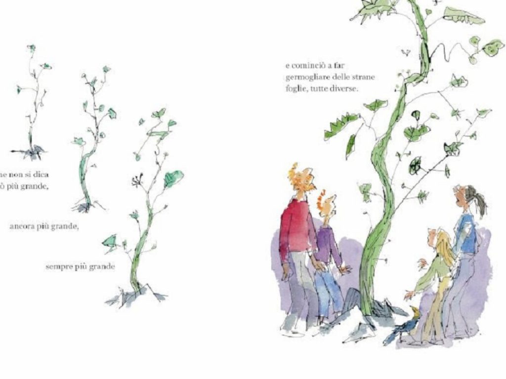 Tavola L'erbaccia di Quentin Blake, fumetti