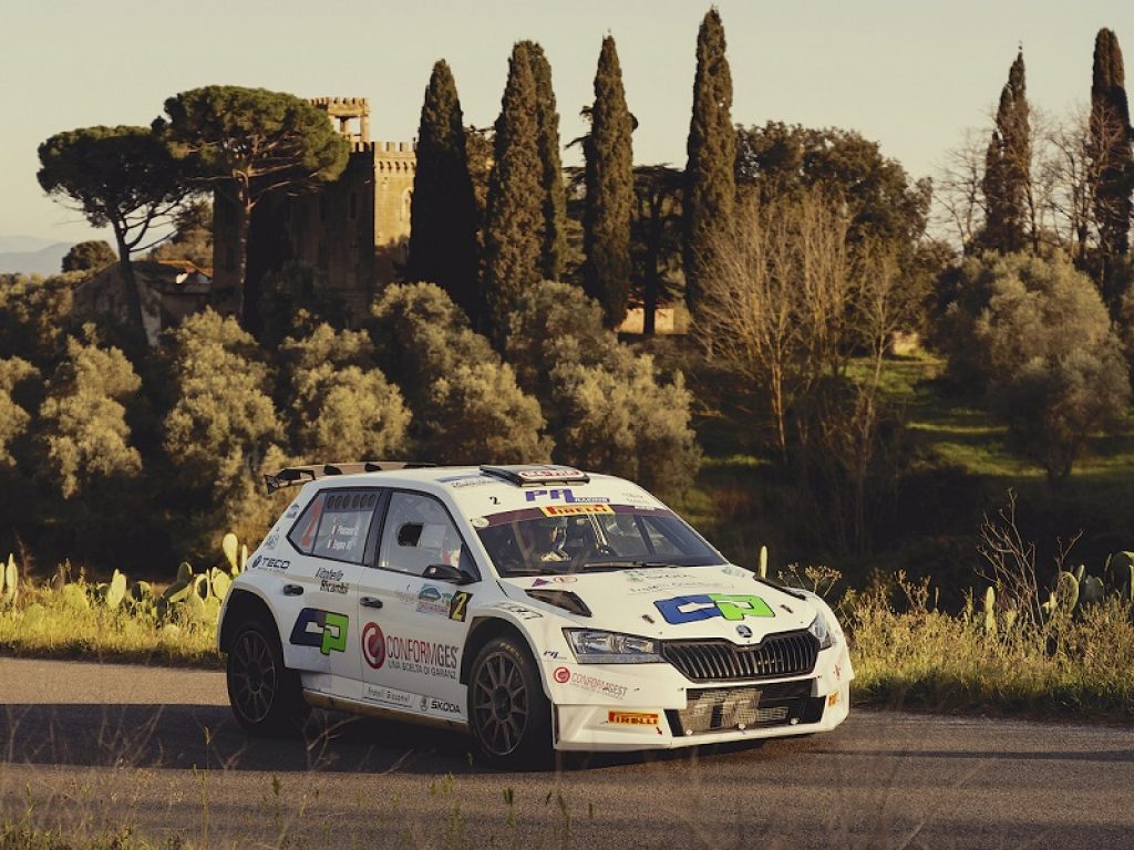 Pinzano su Skoda al 6° Rally Colline Metallifere e Valdicornia